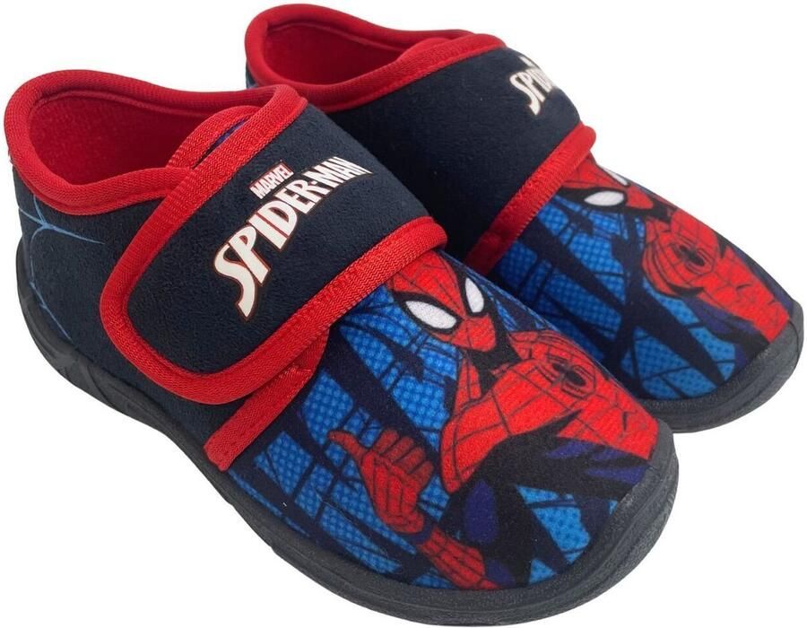 Leomil Spiderman Pantoffels kinderen voor jongens Sloffen kind met klittenbandsluiting Schoenen van Blauw