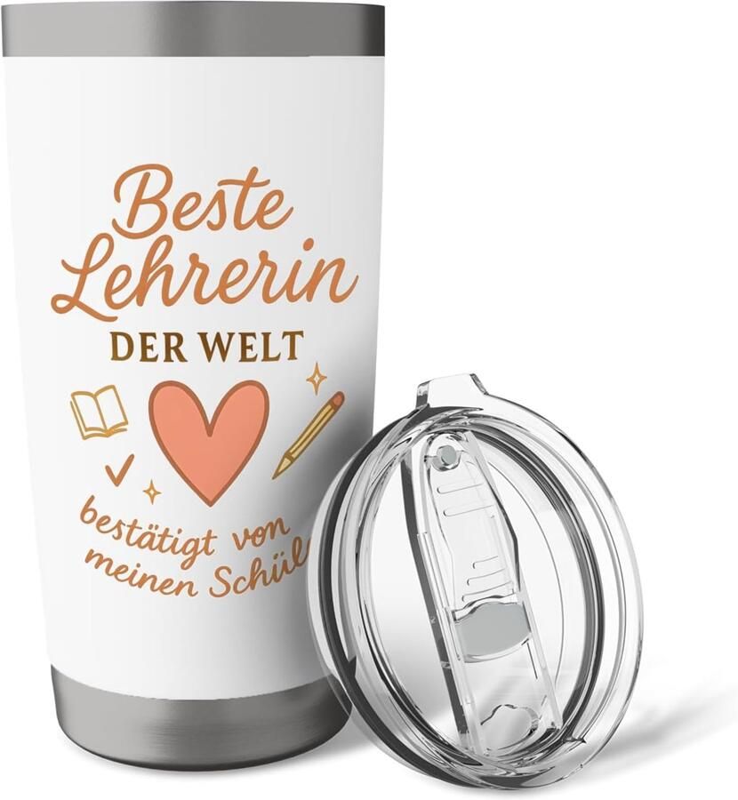 Leraar dankjewel! Afscheidsgeschenk dubbelwandige thermobeker