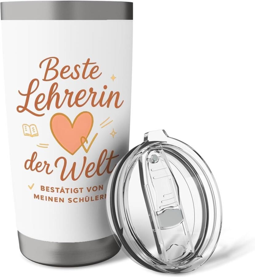 Leraar dankjewel afscheidsgeschenk dubbelwandige thermosbeker