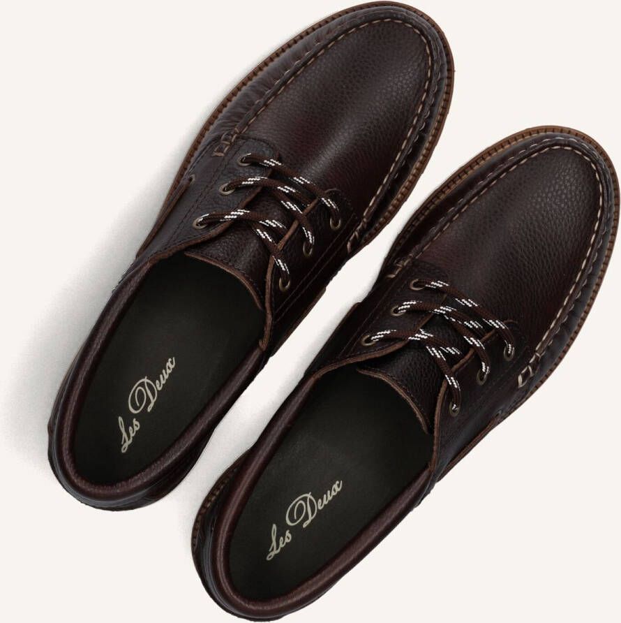 Les Deux Taylor Leather Boat Shoe Mocassins Heren Instappers Bruin