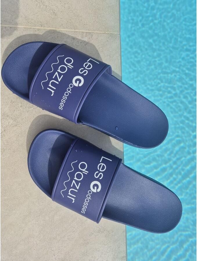 Les godasses d'azur Badsleper Les Godasses Blauw