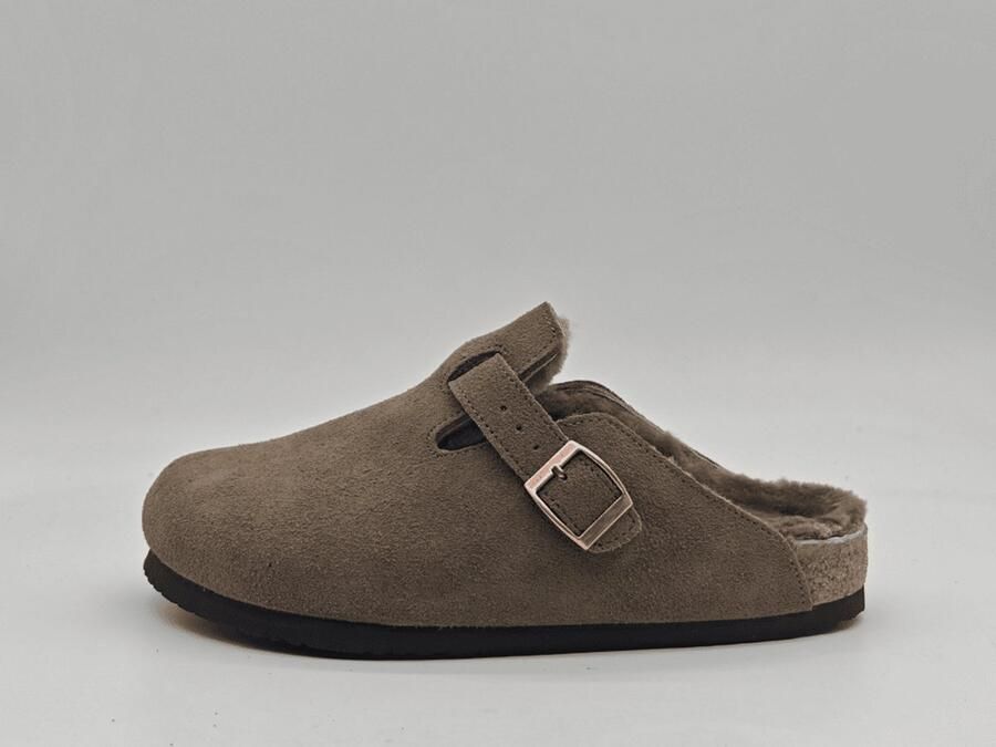 Les godasses d'azur Dames Pantoffel Taupe