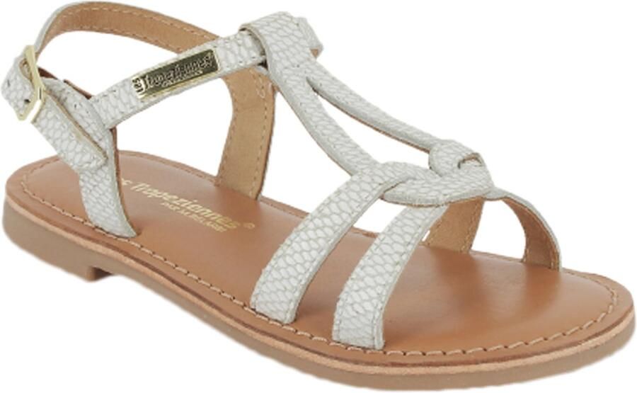 Les tropeziennes par M. Belarbi Backle platte leren sandalen voor kinderen