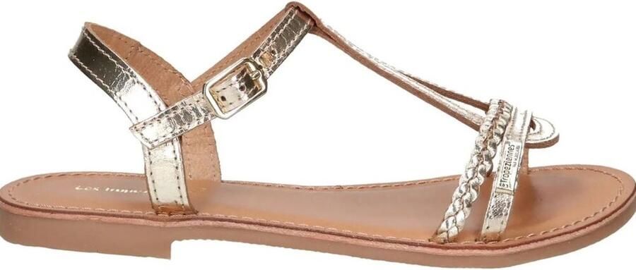 LES TROPEZIENNES Leren sandalen Badou BY M. BELARBI goudbeige
