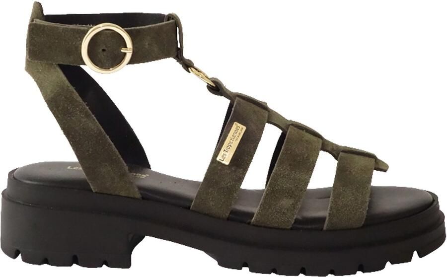 Les tropeziennes par M. Belarbi Platte leren sandalen van Tobosued - Foto 3