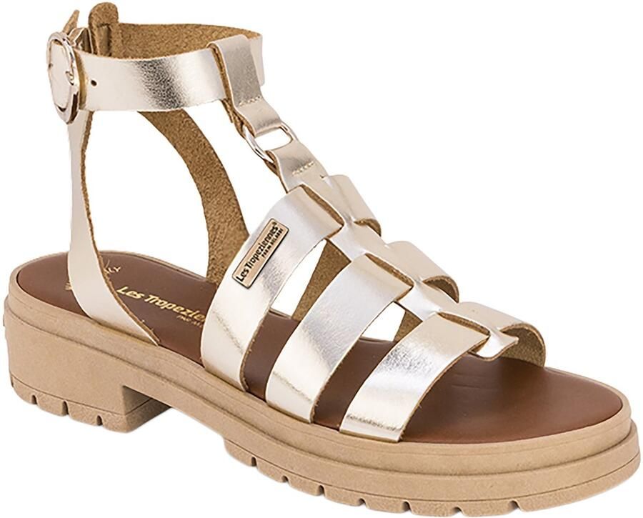 Les tropeziennes par M. Belarbi Platte sandalen van getobd leer