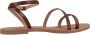 Les Tropeziennes Bruin Leren Sandalen Hanak Model Brown Dames - Thumbnail 1