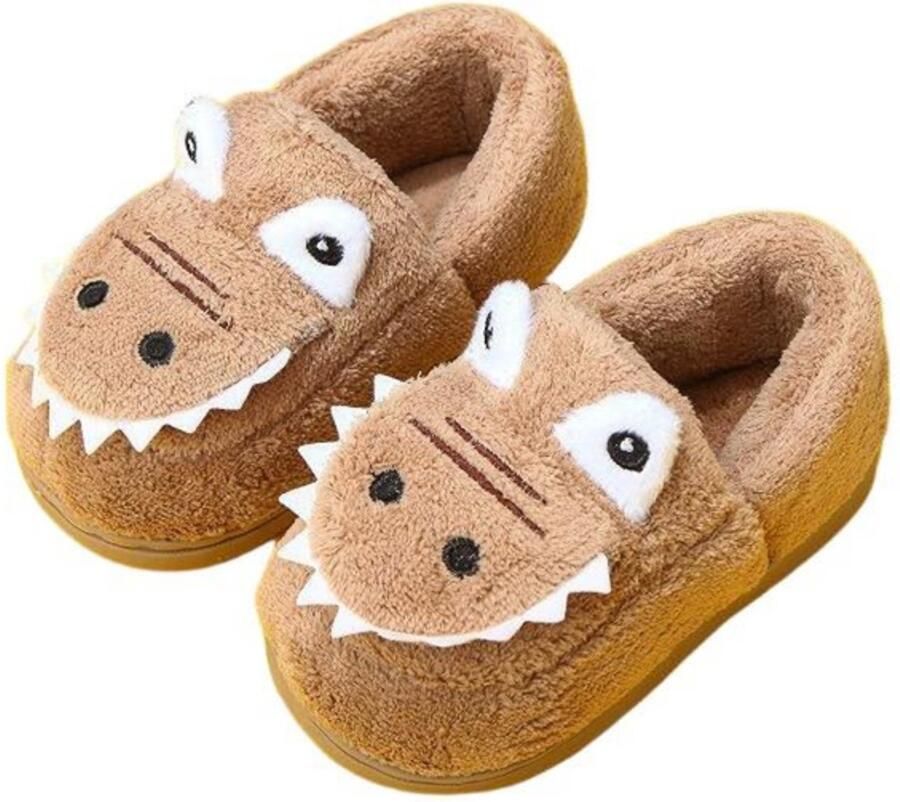 Leuke pantoffels voor kinderen in de stijl van een krokodil L 170 Voetlengte Warme herfst- winterpantoffels met gesloten hiel Unisex Pantoffels voor binnengebruik Antislipzolen Sinterklaas
