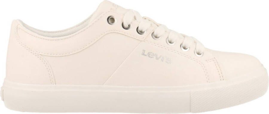 Levi's Plateausneakers Woodward S met levi s opdruk vrijetijdsschoen halfhoge schoen veterschoen