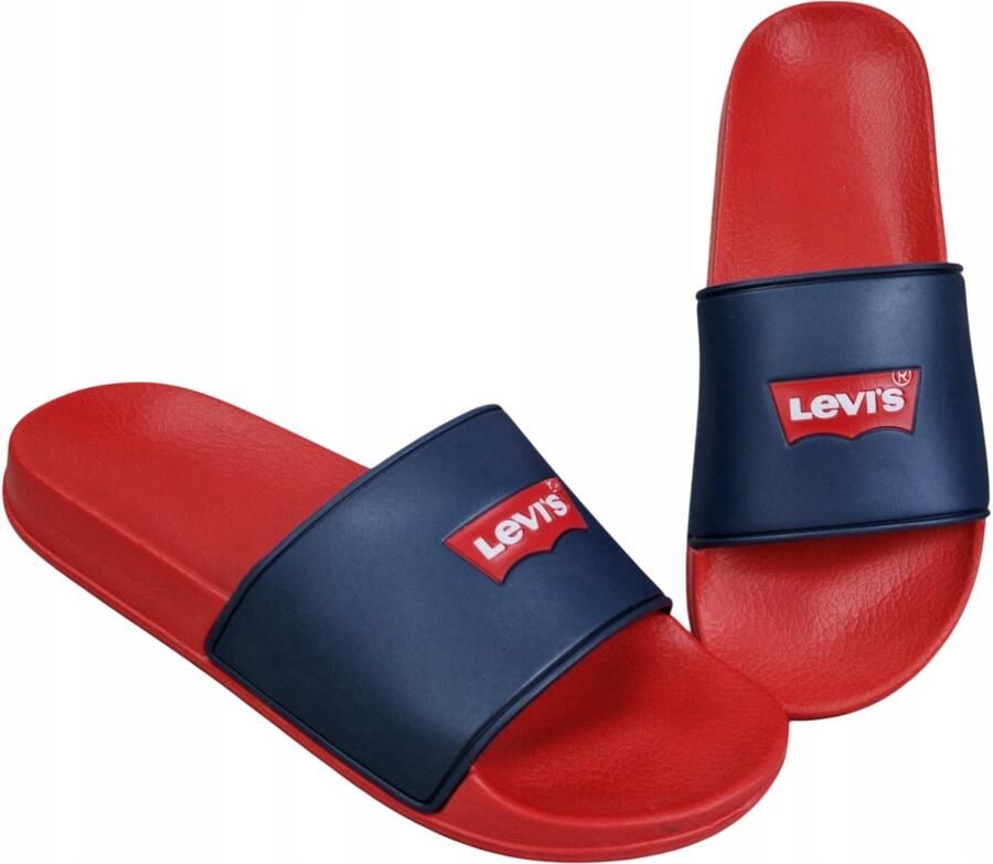 Levi´s Footwear Pool Slippers Rood Blauw Jongens