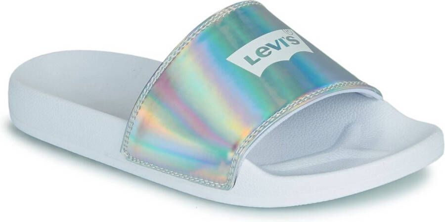 Levi's June Batwing Slides Silver