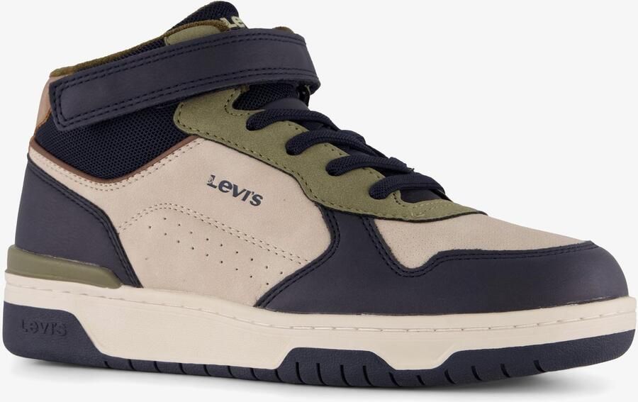 Levi's Dereck Mid hoge jongens sneaker blauw wit Uitneembare zool