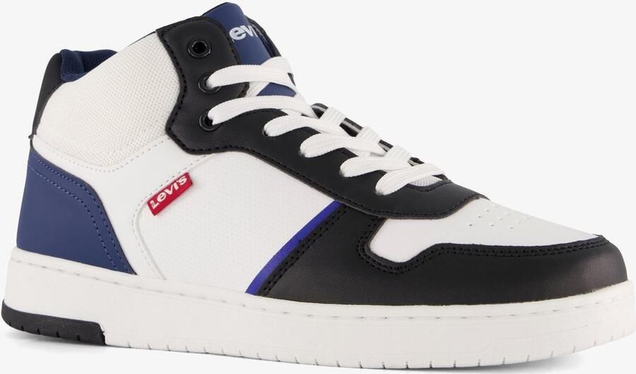 Levi's Kick Mid hoge jongens sneakers wit zwart