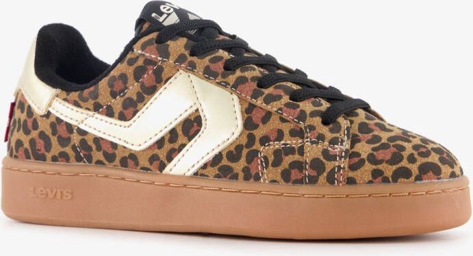 Levi's meisjes sneakers met panterprint bruin Uitneembare zool