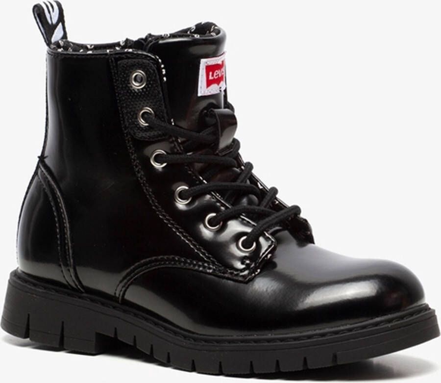 Levi's Kids Pasadena HGH SHN K lak veterboots zwart