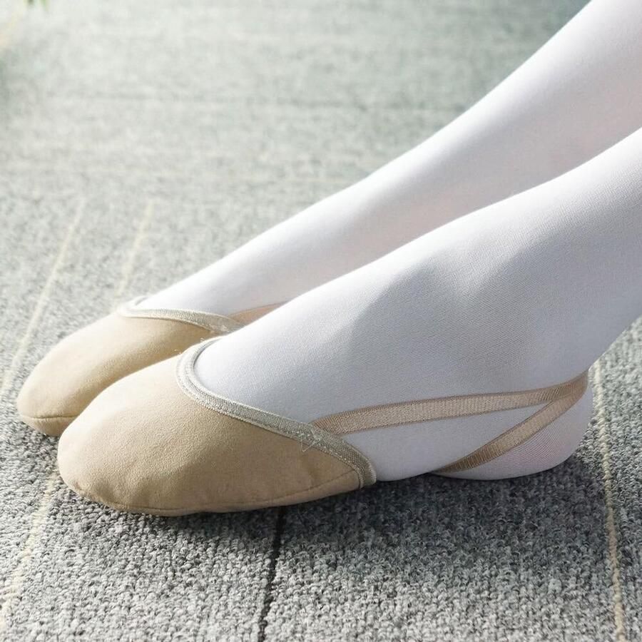 Lexium Store Dansvoetjes Halve Schoenen 40 41 EU Veganistisch Materiaal Artistieke Balletschoenen voor Dansers