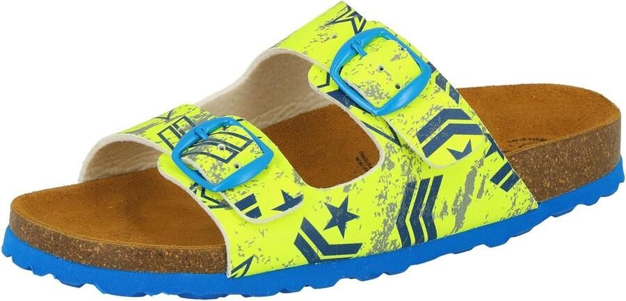 Lico Bioline Heren Top Slippers Neon Geel Blauw