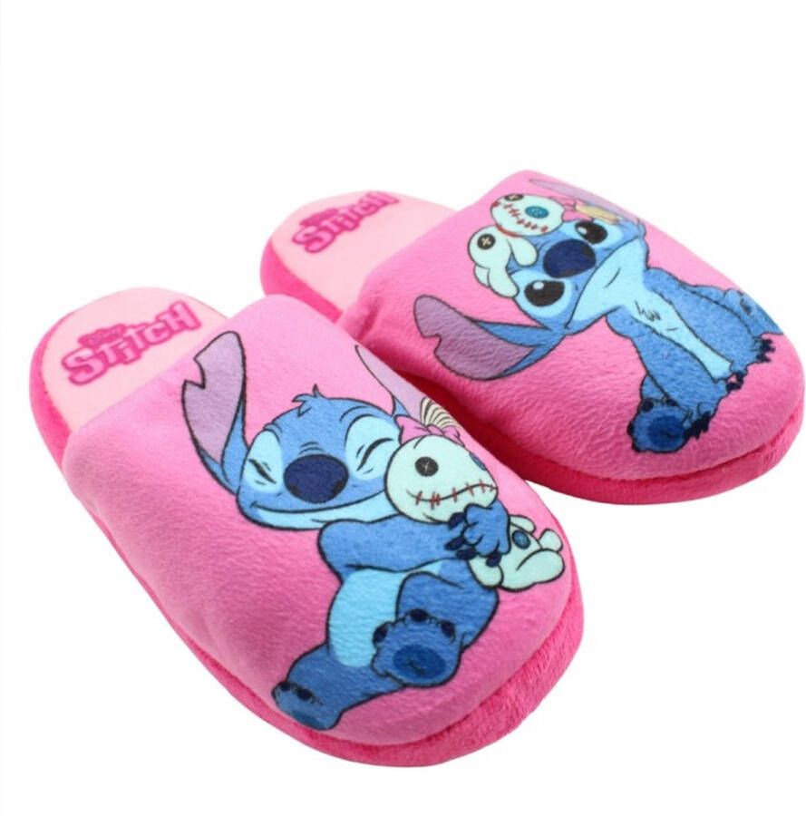 Lilo Disney en Stitch sloffen roze pantoffels. Met anti slip zooltjes