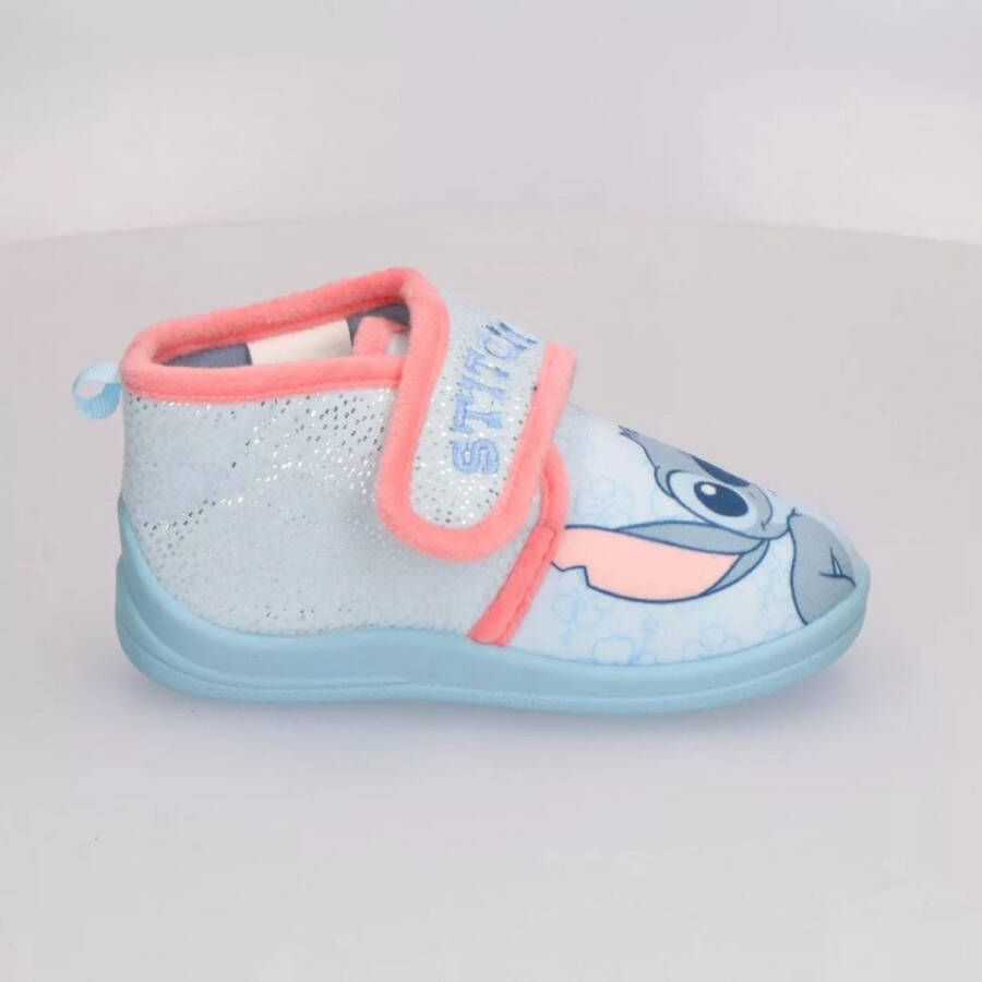 Lilo & Stitch Disney Stitch sloffen blauw warme pantoffels met klittenbandsluiting