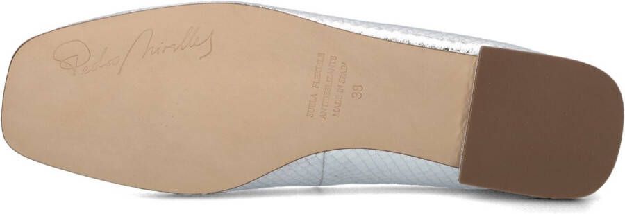 Lina Locchi 14639 Met Pr Ballerina's Ballarina Schoenen Instappers Dames Zilver