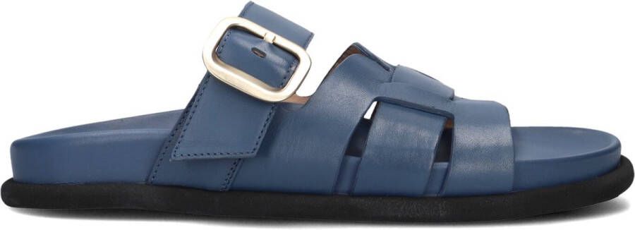 LINA LOCCHI Slippers Dames 765-05 Maat: 39 Materiaal: Leer Kleur: Blauw