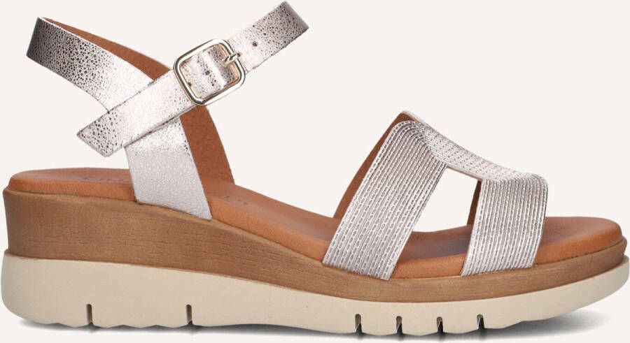 Lina Locchi 8224 Sandalen Met Sleehak Dames Goudkleurig