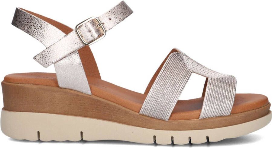 Lina Locchi 8224 Sandalen Met Sleehak Dames Goudkleurig