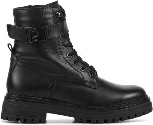 Lina Locchi Biker boots Dames Laarzen Damesschoenen Leer L1157 Zwart