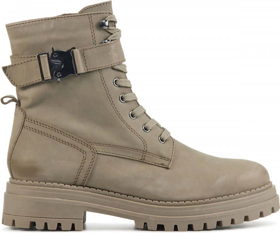 LINA LOCCHI Veterboots Dames L1158 Maat: 41 Materiaal: Nubuck Kleur: Taupe