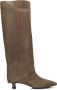 LINA LOCCHI Hoge Laarzen Dames Br301 Maat: 36 Materiaal: Suède Kleur: Taupe - Thumbnail 2