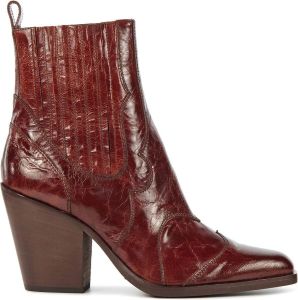 Lina Locchi Cowboylaarzen Laarzen Leer L1315 Roodbruin