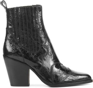 Lina Locchi Cowboylaarzen Laarzen Leer L1315 Zwart