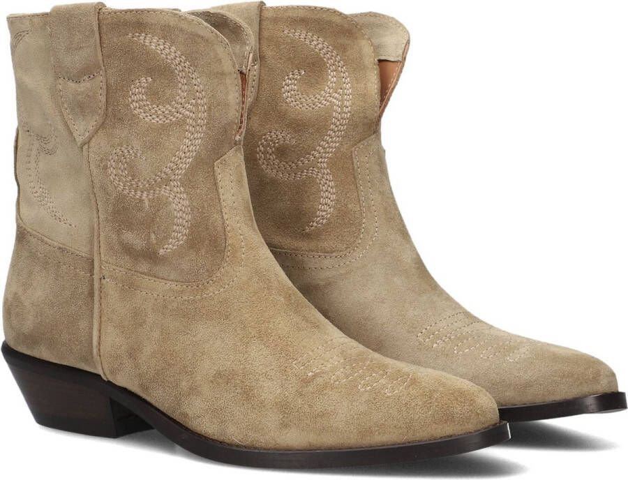 Lina Locchi Cowboylaarzen Dames Laarzen Damesschoenen Suède L1411 Taupe