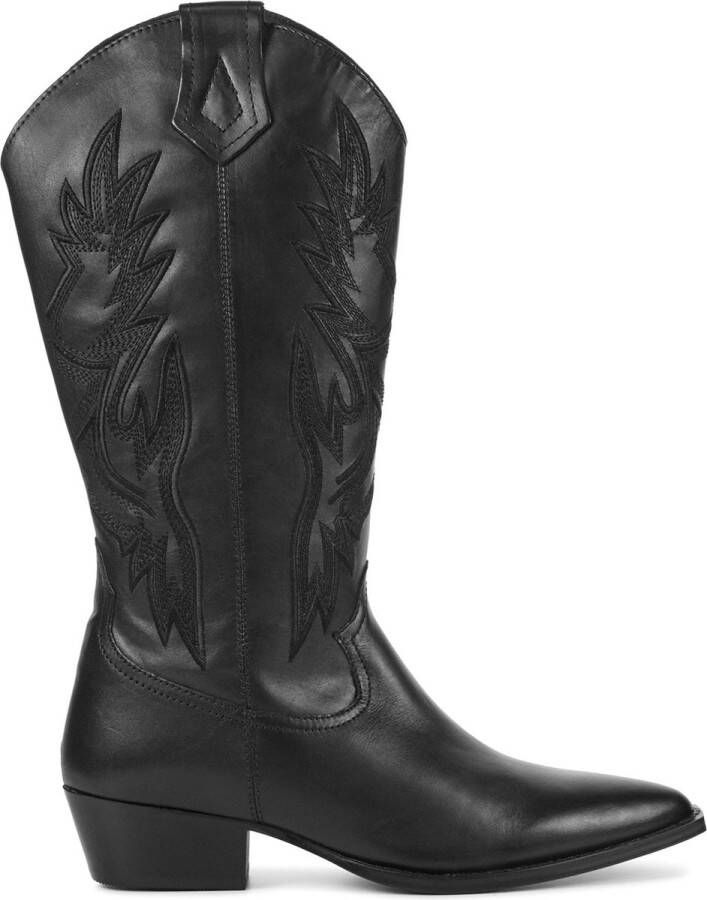 LINA LOCCHI Cowboylaarzen Dames L1312 Maat: 39 Materiaal: Leer Kleur: Zwart