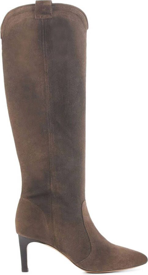 LINA LOCCHI Hoge Laarzen Dames L1320 Maat: 42 Materiaal: Suède Kleur: Taupe