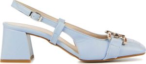 Lina Locchi Dames Pumps Damesschoenen Leer Geen hoogte 2 cm L1270 Jeans blauw