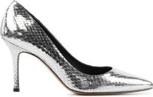 Lina Locchi Dames Pumps Damesschoenen Leer Geen hoogte 2 cm L1214 Zilver