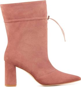 Lina Locchi Enkellaarsjes Dames Laarzen Damesschoenen Suède L1140 sue Oud roze