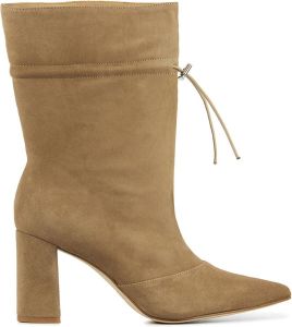 Lina Locchi Vrouwen Suède Enkellaarsjes Laarzen Damesschoenen L1140 sue Beige