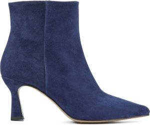 Lina Locchi Enkellaarsjes Dames Laarzen Damesschoenen Suède L1215 Blauw