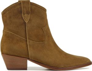 Lina Locchi Cowboylaarzen Dames Laarzen Damesschoenen Suède L1265 Cognac