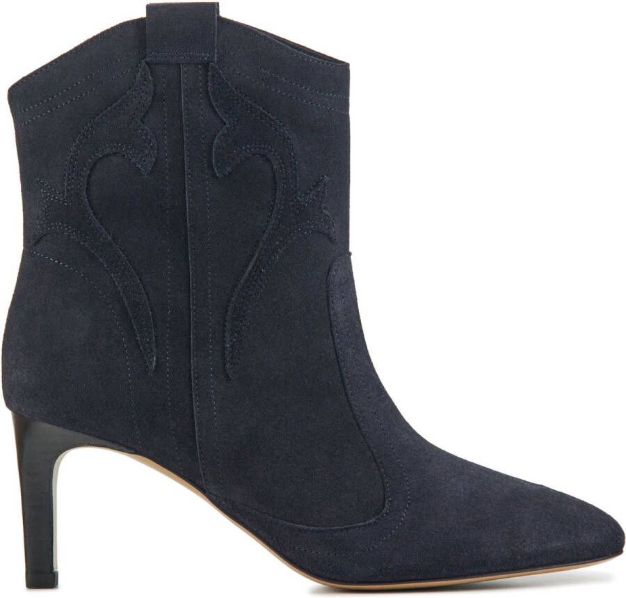 Lina Locchi Cowboylaarzen Dames Laarzen Damesschoenen Suède L1299 Blauw