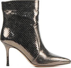Lina Locchi Enkellaarsjes Dames Laarzen Damesschoenen Leer L1245 Lood