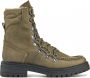 Lina Locchi Enkellaarsjes Dames Laarzen Damesschoenen Nubuck L1161 Groen - Thumbnail 1