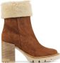 LINA LOCCHI Enkellaarsjes Dames L1189 Maat: 41 Materiaal: Suède Kleur: Cognac - Thumbnail 1