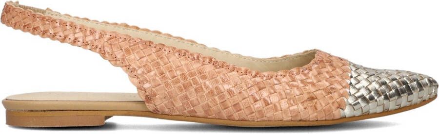 LINA LOCCHI Ballerina Dames Gevlochten Combi Ballerina Maat: 38 Materiaal: Leer Kleur: Beige