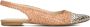 LINA LOCCHI Ballerina Dames Gevlochten Combi Ballerina Maat: 39 Materiaal: Leer Kleur: Beige - Thumbnail 1