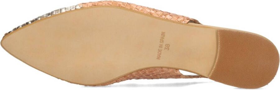 LINA LOCCHI Ballerina Dames Gevlochten Combi Ballerina Maat: 39 Materiaal: Leer Kleur: Beige