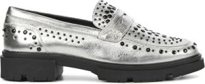 Lina Locchi Instappers Instapschoenen Leer L1322 Zilver
