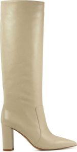 Lina Locchi Klassieke laarzen Dames Laarzen Damesschoenen Leer L1167 Gebroken wit